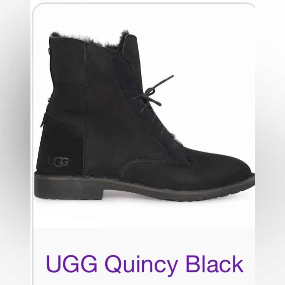 UGG Black Shoes Size 7 - Quincy Style